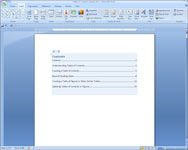 Að búa til efnisyfirlit í Word 2007