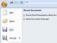 PowerPoint 2007 -esityksen tallentaminen