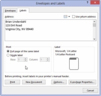 Si të printoni një fletë me etiketa identike në Word 2013