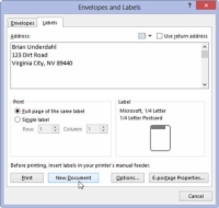 Πώς να εκτυπώσετε ένα φύλλο πανομοιότυπων ετικετών στο Word 2013
