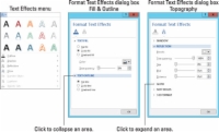 Kā lietot jautrus teksta efektus programmā Word 2013