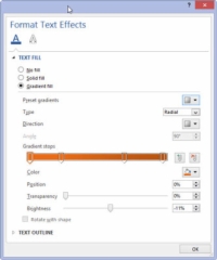 Kā lietot jautrus teksta efektus programmā Word 2013