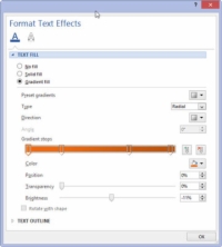 Kā lietot jautrus teksta efektus programmā Word 2013