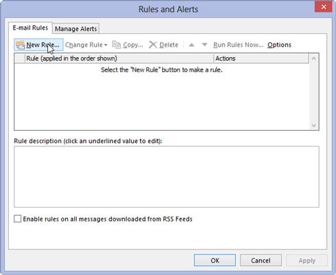 Si të përdorni magjistarin e rregullave në Outlook 2013