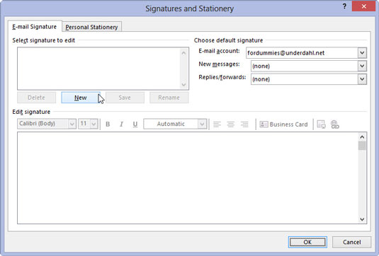 Com crear una signatura per als vostres missatges d'Outlook 2013