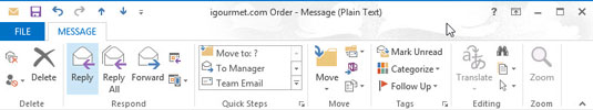 Как да отговорите на съобщение в Outlook 2013