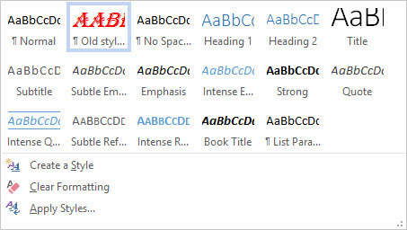 Si të vendosni stilet tuaja në galerinë e stileve Word 2013