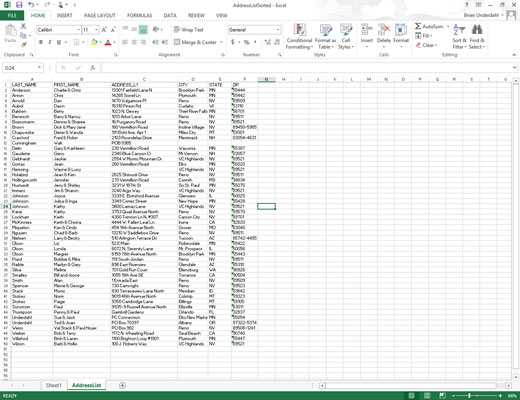 Tilordne et passord for å åpne fra Excel Info-skjermen