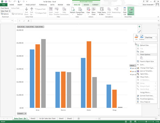 Hvordan lagre et tilpasset diagram som en Excel 2013-mal