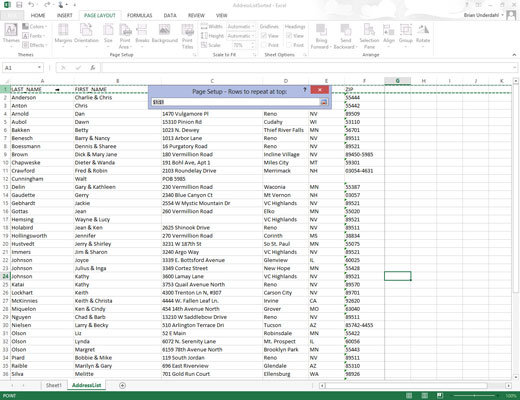 Excel 2013: Používanie funkcie tlače titulkov