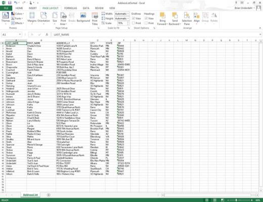 Hvordan lagre tilpassede visninger av et Excel 2013-regneark