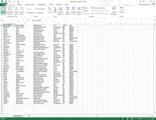 Hvordan lagre tilpassede visninger av et Excel 2013-regneark