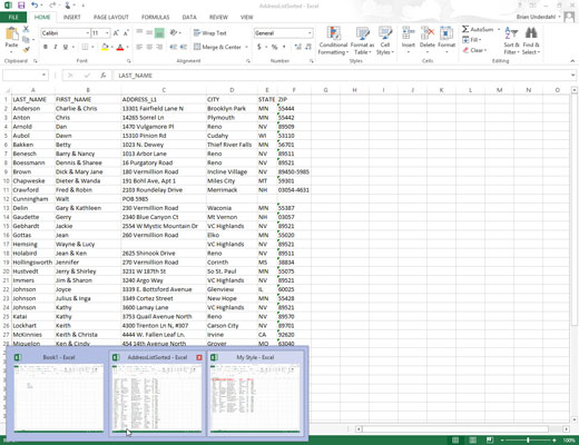 Kaip sujungti tinkintus stilius į kitas Excel 2013 darbaknyges