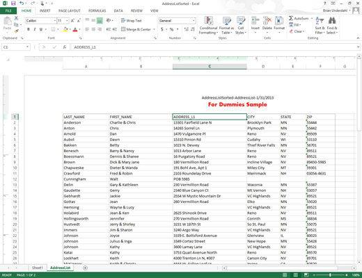 Sådan opretter du en brugerdefineret sidehoved eller sidefod i Excel 2013