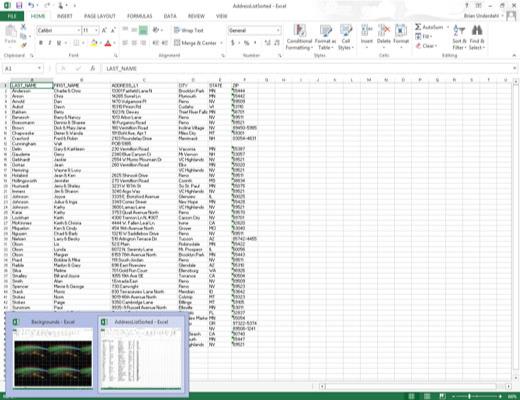 Perkelkite lapus iš vienos „Excel 2013“ darbaknygės į kitą