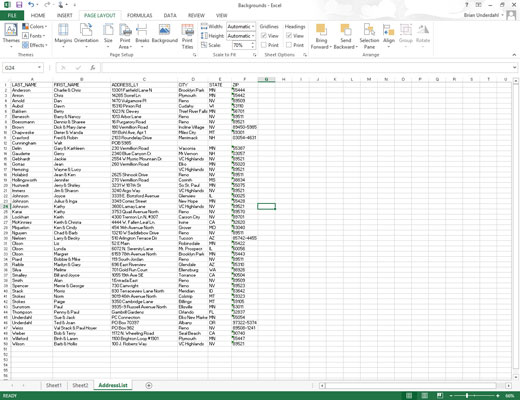 Overfør ark fra én Excel 2013-arbeidsbok til en annen