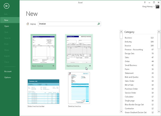 Si të shkarkoni një shabllon të fletëllogaritjes në Excel 2013