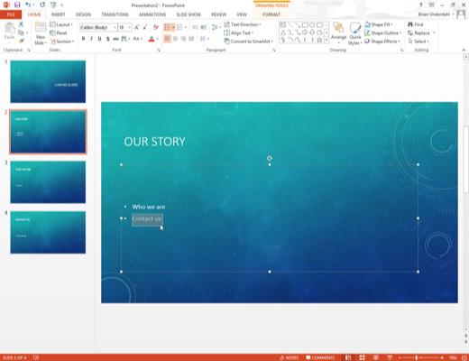 Як створити гіперпосилання на інший слайд PowerPoint 2013