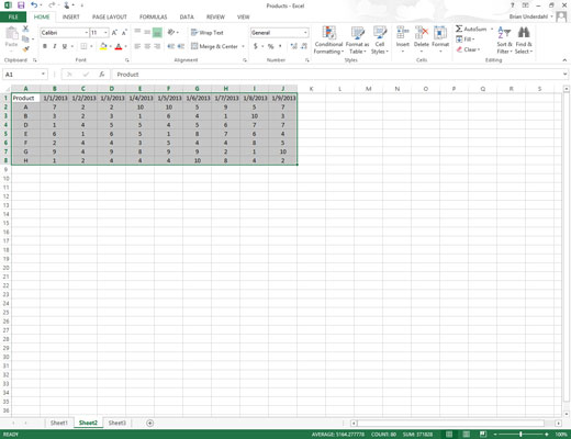 Kaip naudoti „Excel 2013“ greitosios analizės įrankį