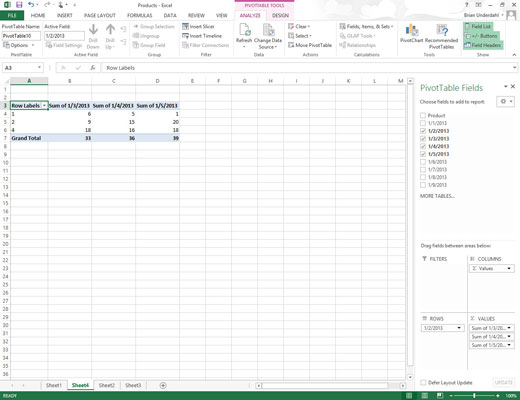 Excel 2013 -pikaanalyysityökalun käyttäminen