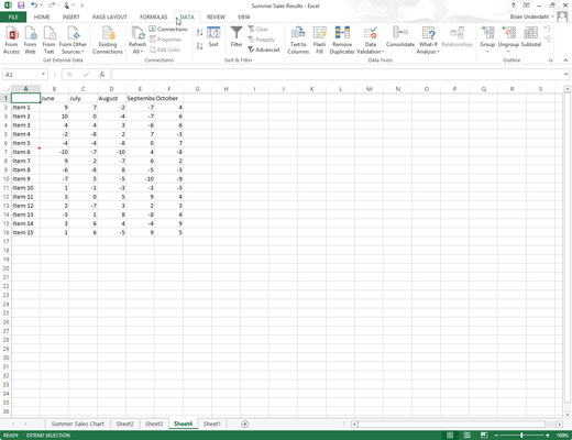 Kaip pasirinkti langelius programoje „Excel 2013“.