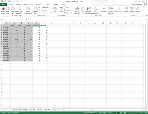 Kaip pasirinkti langelius programoje „Excel 2013“.