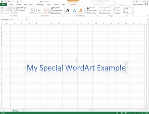 Com afegir WordArt a Excel 2013