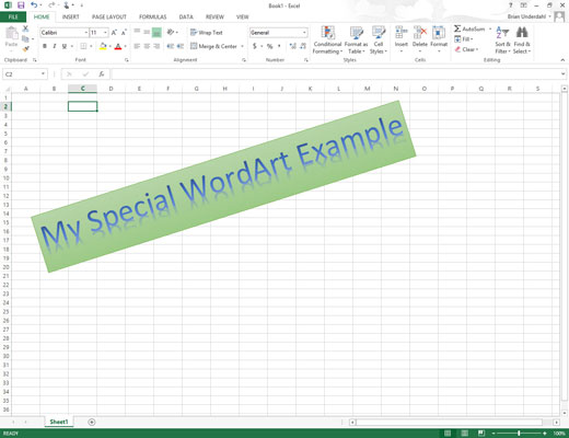 Kako dodati WordArt v Excel 2013