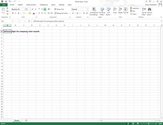 Com copiar estils personalitzats a Excel 2013