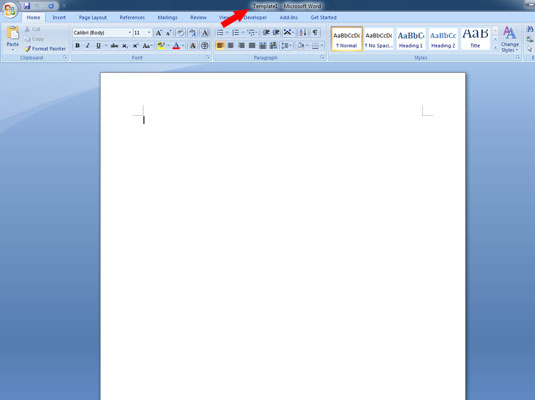 Πώς να δημιουργήσετε ένα πρότυπο Word 2007 από την αρχή