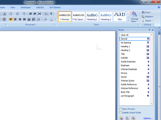 Com crear una plantilla de Word 2007 des de zero