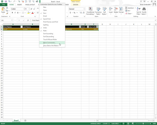 Kā pievienot datus datu sarakstiem, izmantojot Excel 2013 veidlapas pogu