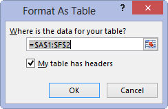 Excel 2013: datu saraksta izveide