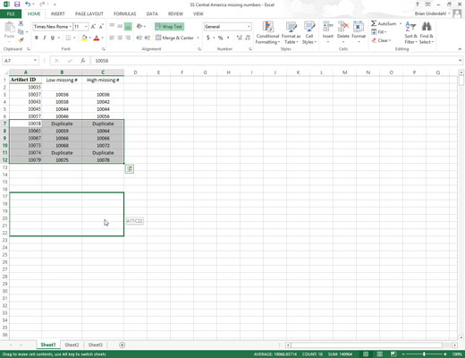 Kaip vilkti ir nuleisti programoje „Excel 2013“.