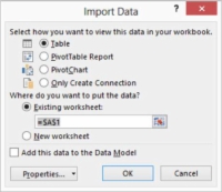 Hvordan importere en databasetabell i Excel