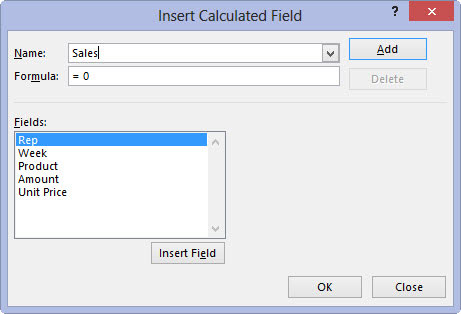 Kaip pridėti apskaičiuotų laukų prie „Pivot“ lentelių programoje „Excel 2013“.