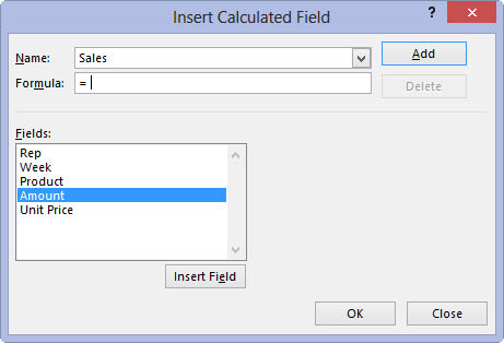 Slik legger du til beregnede felt i pivottabeller i Excel 2013