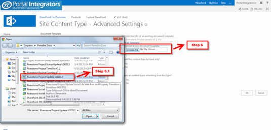 Legg til en Word-mal som en innholdstype i SharePoint 2013