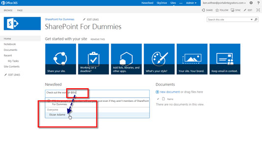 Kā izveidot mikroemuāru pakalpojumā SharePoint 2013