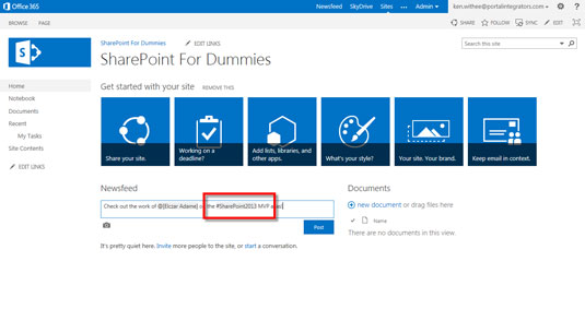 Com fer un microblog a SharePoint 2013