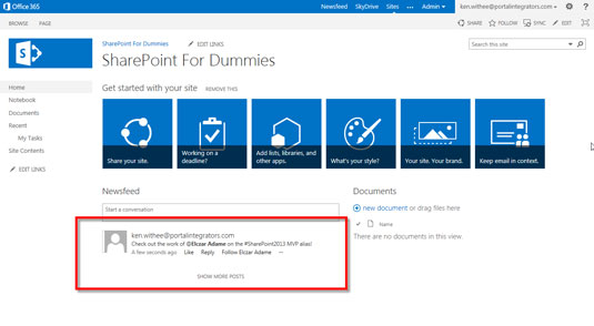 Jak mikroblogovat na SharePointu 2013