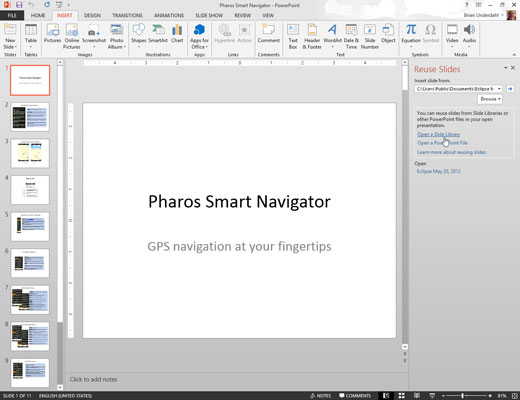 Як вкрасти слайди PowerPoint 2013 з бібліотеки слайдів