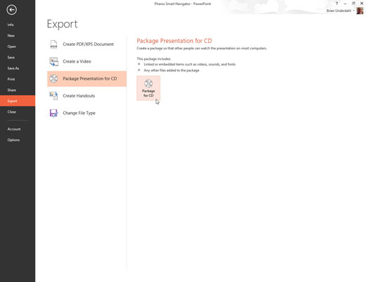 Com empaquetar la vostra presentació de PowerPoint 2013 en un CD