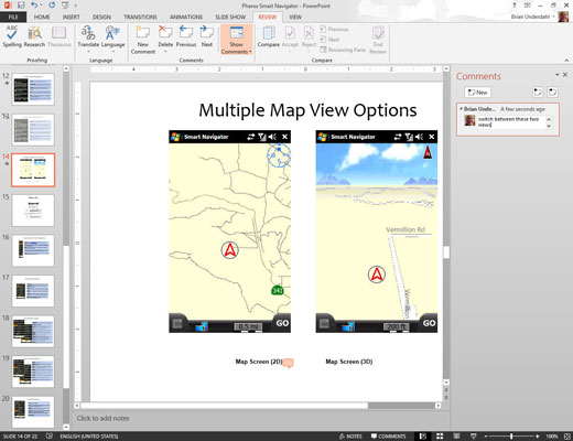 Si të përdorni komentet në PowerPoint 2013