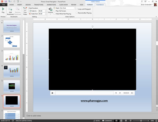 Hvordan legge til et bokmerke til en video i PowerPoint 2013