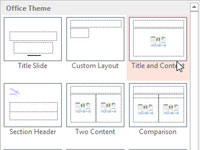 Створіть таблицю в заповнювачі вмісту в PowerPoint 2013