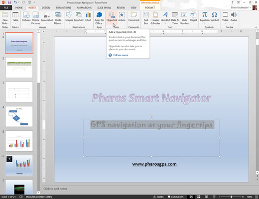 Kako stvoriti hipervezu na drugu PowerPoint 2013 prezentaciju ili web stranicu