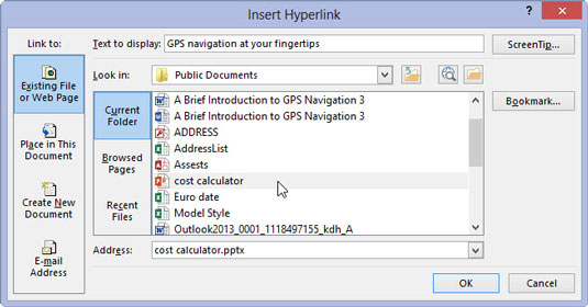 Si të krijoni një hiperlidhje për një prezantim ose uebsajt tjetër të PowerPoint 2013