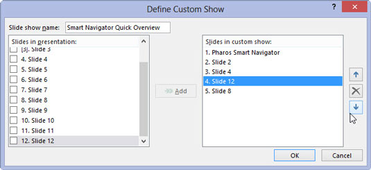 Kā izveidot pielāgotu šovu programmā PowerPoint 2013