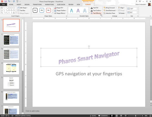 Як створити модний текст у PowerPoint 2013 за допомогою WordArt